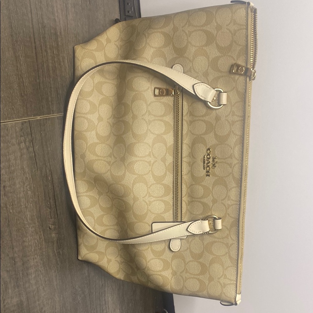 Coach Tan Signature Tote Bag